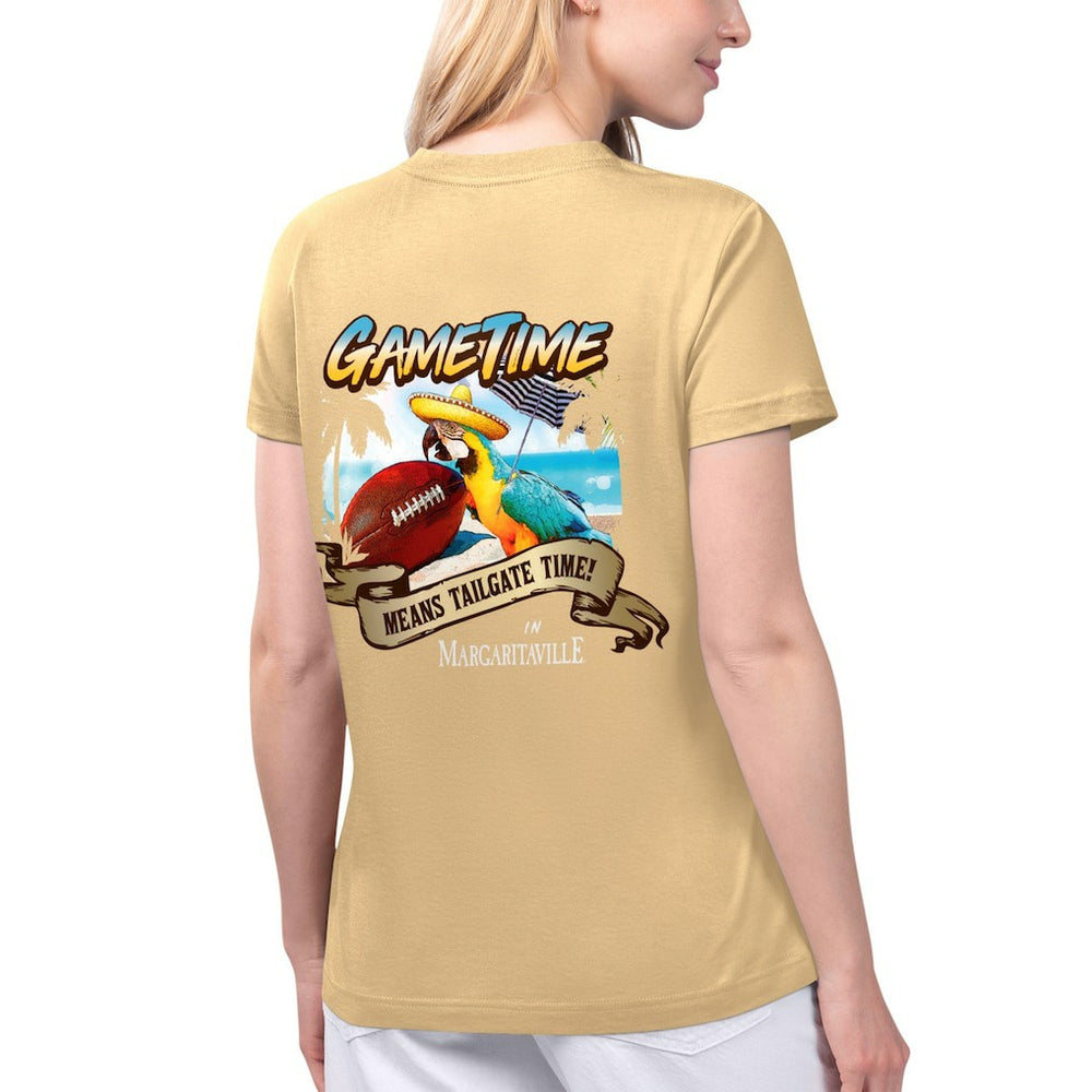 Margaritaville Women's Game Time V-Neck T-Shirt - Kansas City Chiefs T-shirts