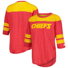 Starter Women's Fullback Tri-Blend 3/4-Sleeve T-Shirt - Kansas City Chiefs T-shirts