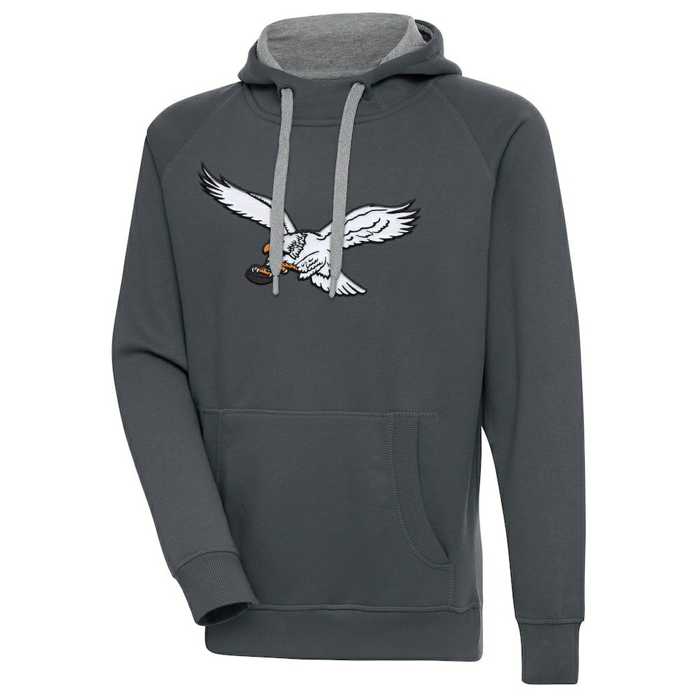 Antigua Throwback Logo Victory Pullover Sweatshirt - Philadelphia Eagles Pullover