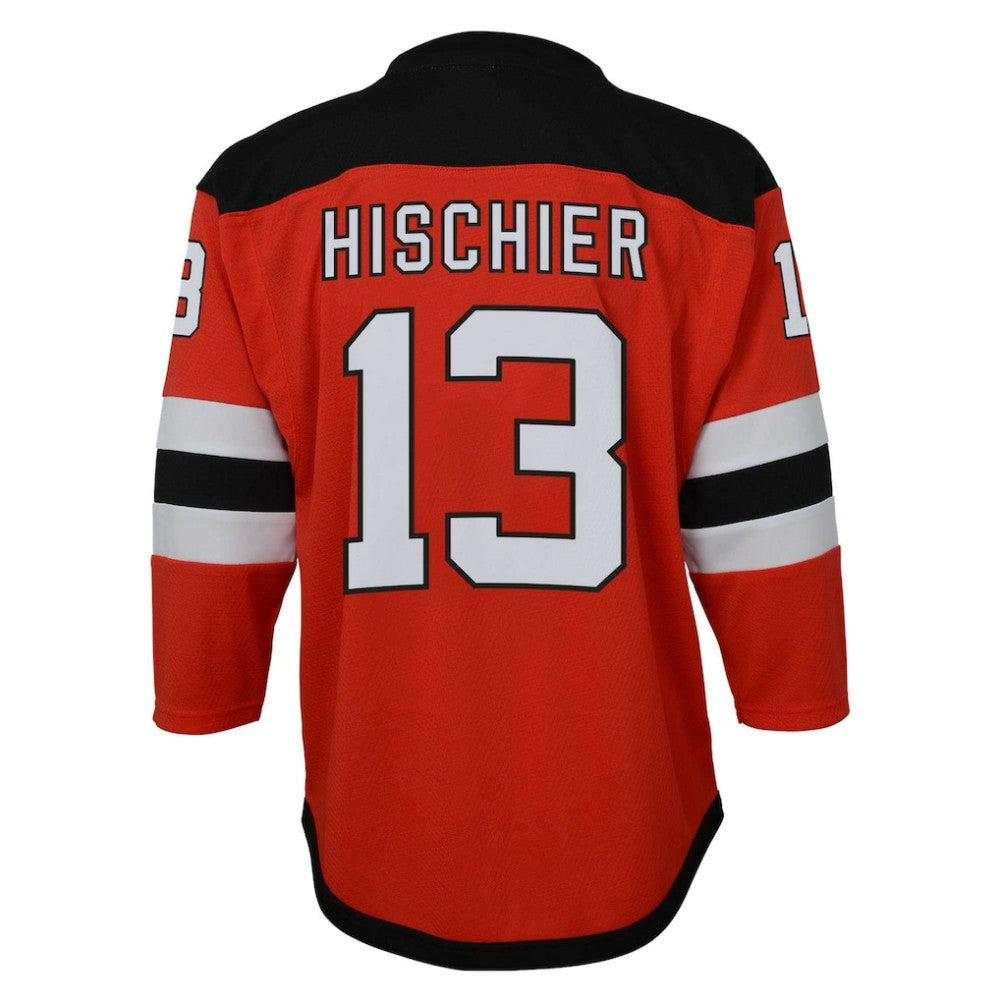 NHL Nico Hischier New Jersey Devils Youth Captain Patch Home Replica Player Jersey