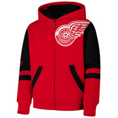 NHL Detroit Red Wings Youth Face Off Full-Zip Hoodie
