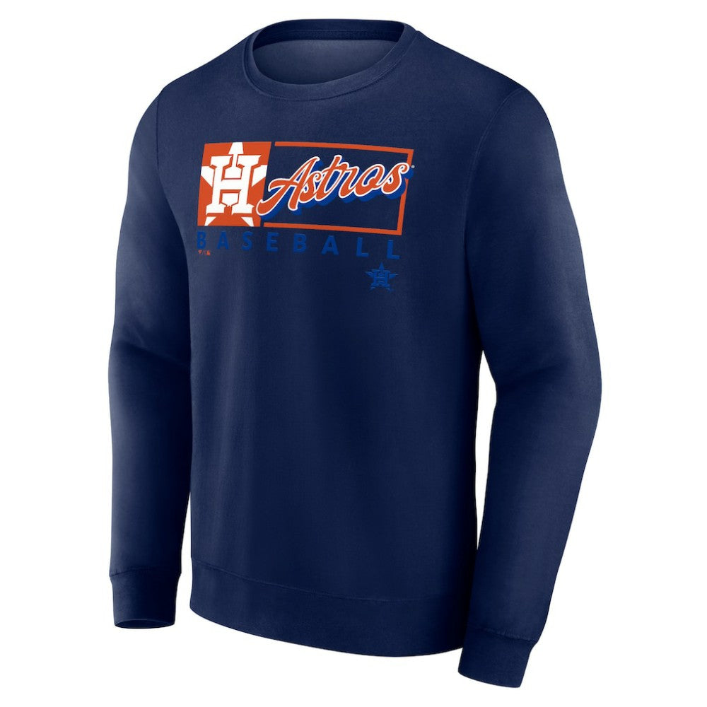 Navy Houston Astros Profile Big & Tall Pullover Sweatshirt