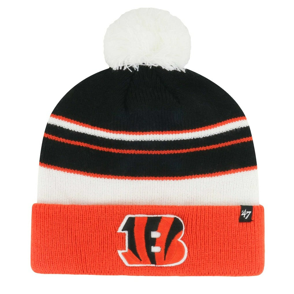 '47 Youth Peewee Cuffed Knit Hat with Pom - Cincinnati Bengals Hats