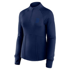 Navy Boston Red Sox Fanatics Women's Elements Raglan Tri-Blend Quarter-Zip Top