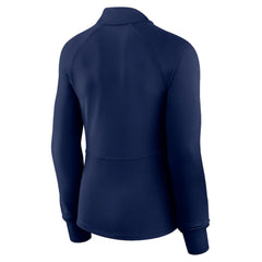 Navy Boston Red Sox Fanatics Women's Elements Raglan Tri-Blend Quarter-Zip Top