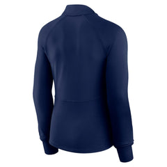 Navy New York Yankees Fanatics Women's Elements Raglan Tri-Blend Quarter-Zip Top