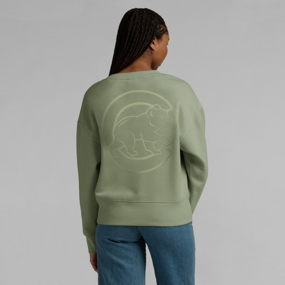 Green Chicago Cubs Fanatics Women's Elements Flow Pullover Sweatshirt