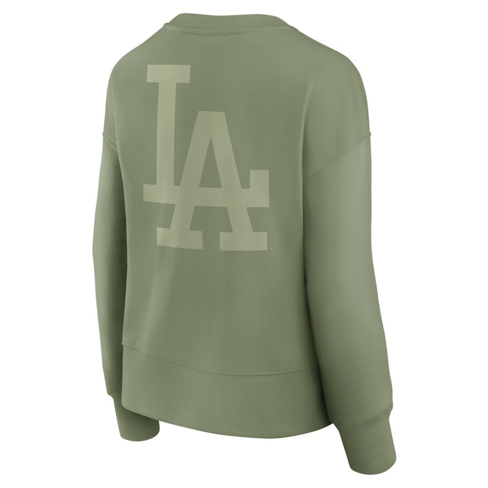 Green Los Angeles Dodgers Fanatics Women's Elements Flow Pullover Sweatshirt