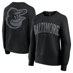 Black Baltimore Orioles Fanatics Women's Elements Flow Pullover Sweatshirt