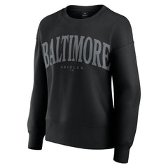 Black Baltimore Orioles Fanatics Women's Elements Flow Pullover Sweatshirt