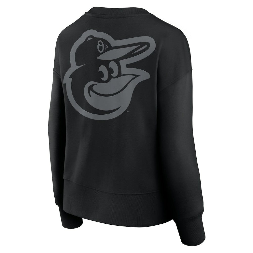 Black Baltimore Orioles Fanatics Women's Elements Flow Pullover Sweatshirt