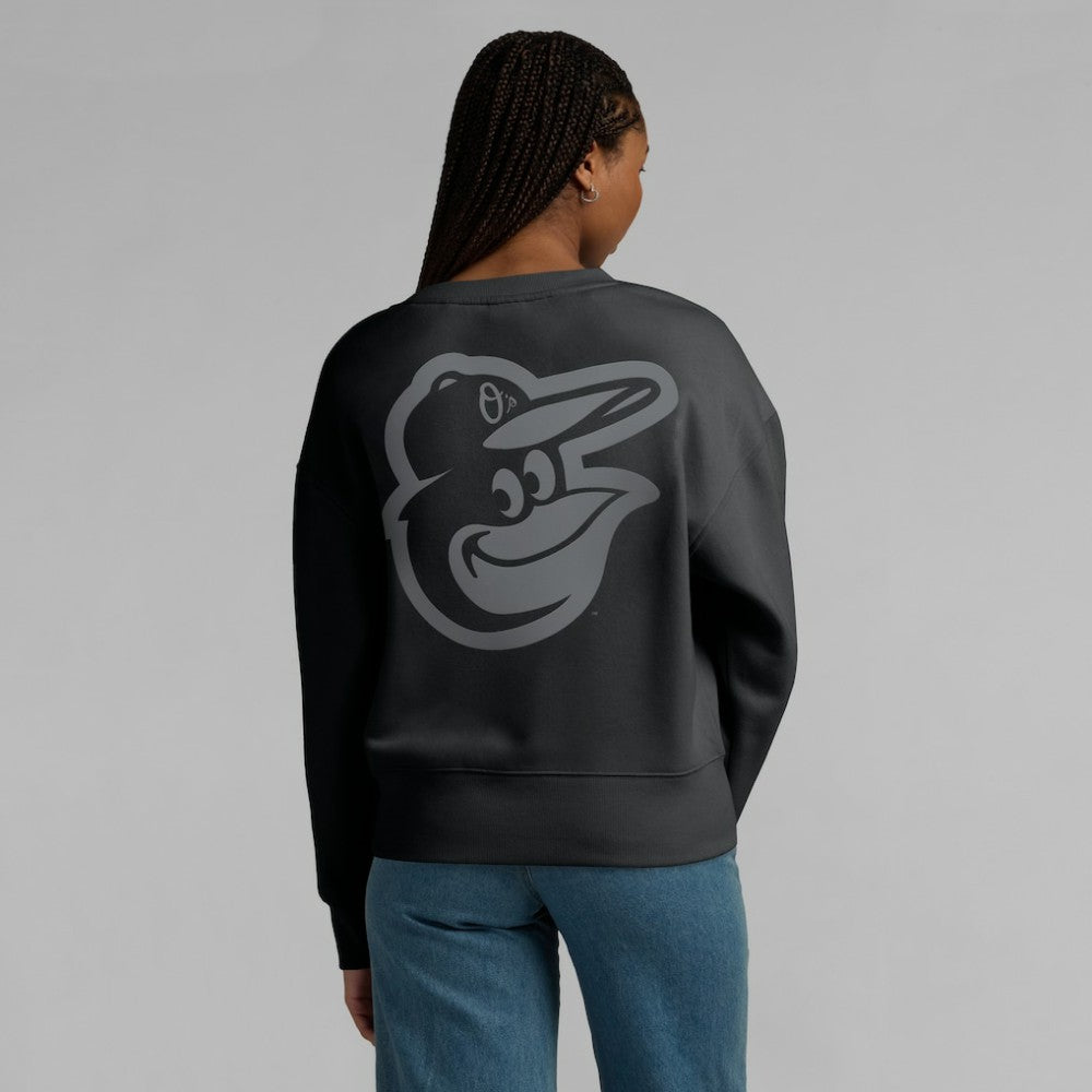 Black Baltimore Orioles Fanatics Women's Elements Flow Pullover Sweatshirt