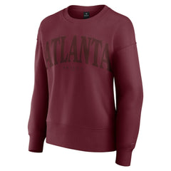 Burgundy Atlanta Braves Fanatics Women's Elements Flow Pullover Sweatshirt