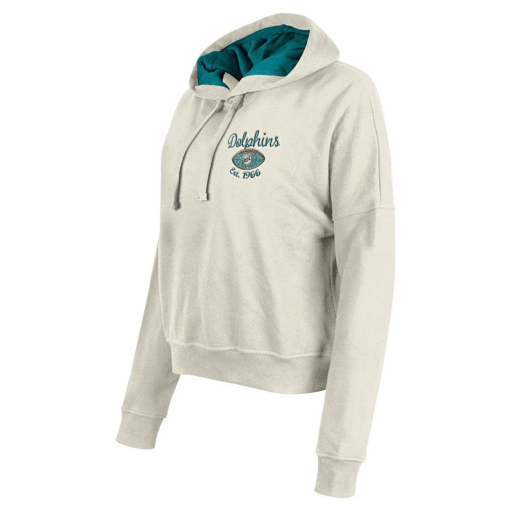 Women's 3rd Down Historic Pullover Hoodie - Miami Dolphins Hoodies