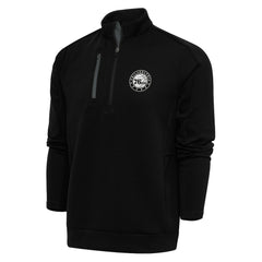 Philadelphia 76ers Antigua Metallic Logo Generation Quarter-Zip Pullover Top
