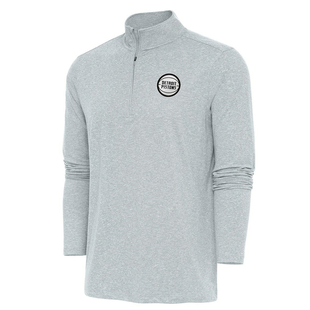 Detroit Pistons Antigua Metallic Logo Hunk Quarter-Zip Pullover sale