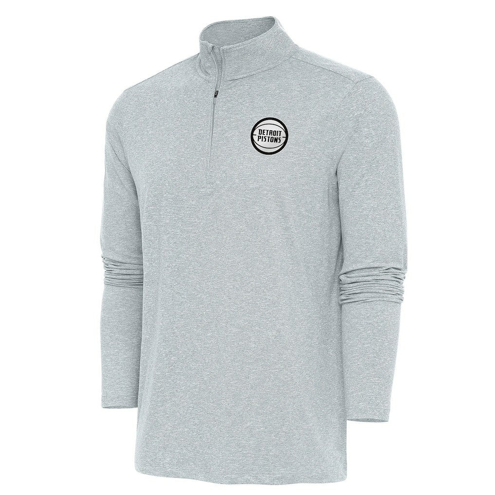 Detroit Pistons Antigua Metallic Logo Hunk Quarter-Zip Pullover sale