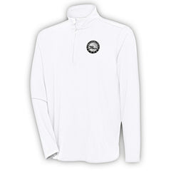 Philadelphia 76ers Antigua Metallic Logo Hunk Quarter-Zip Pullover