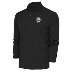 Philadelphia 76ers Antigua Metallic Logo Tribute Quarter-Zip Pullover