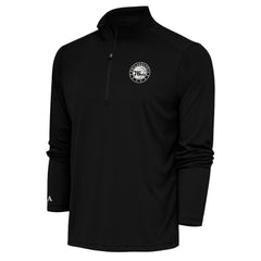 Philadelphia 76ers Antigua Metallic Logo Tribute Quarter-Zip Pullover