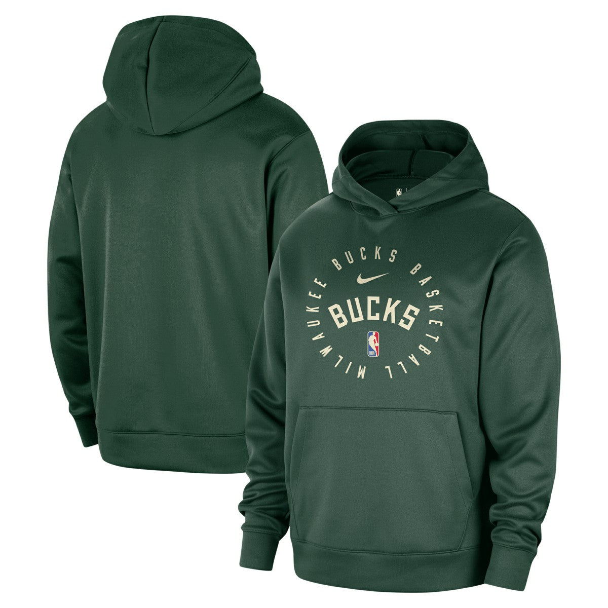 Nike Milwaukee Bucks 2024/25 Spotlight On-Court Practice Performance Pullover Hoodie