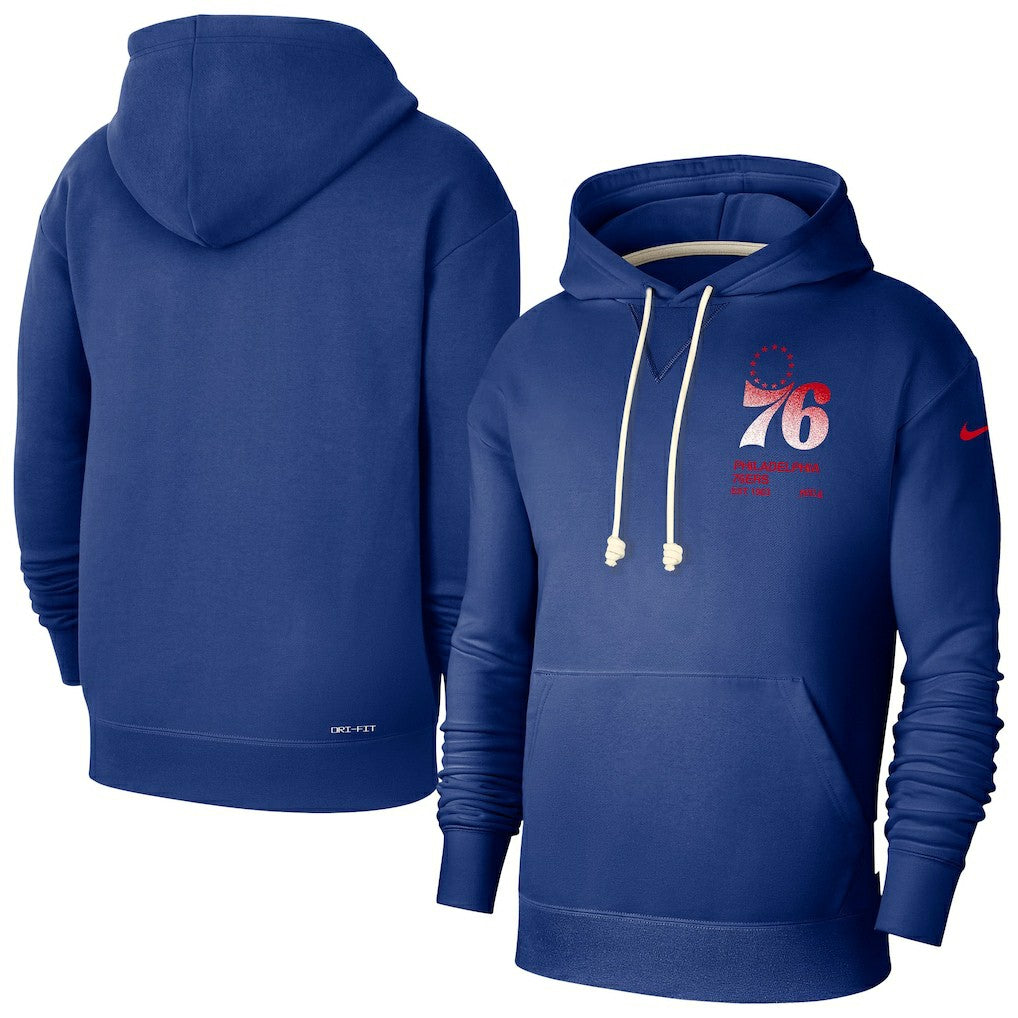 Nike Philadelphia 76ers Courtside Standard Issue Premium Performance Pullover Hoodie
