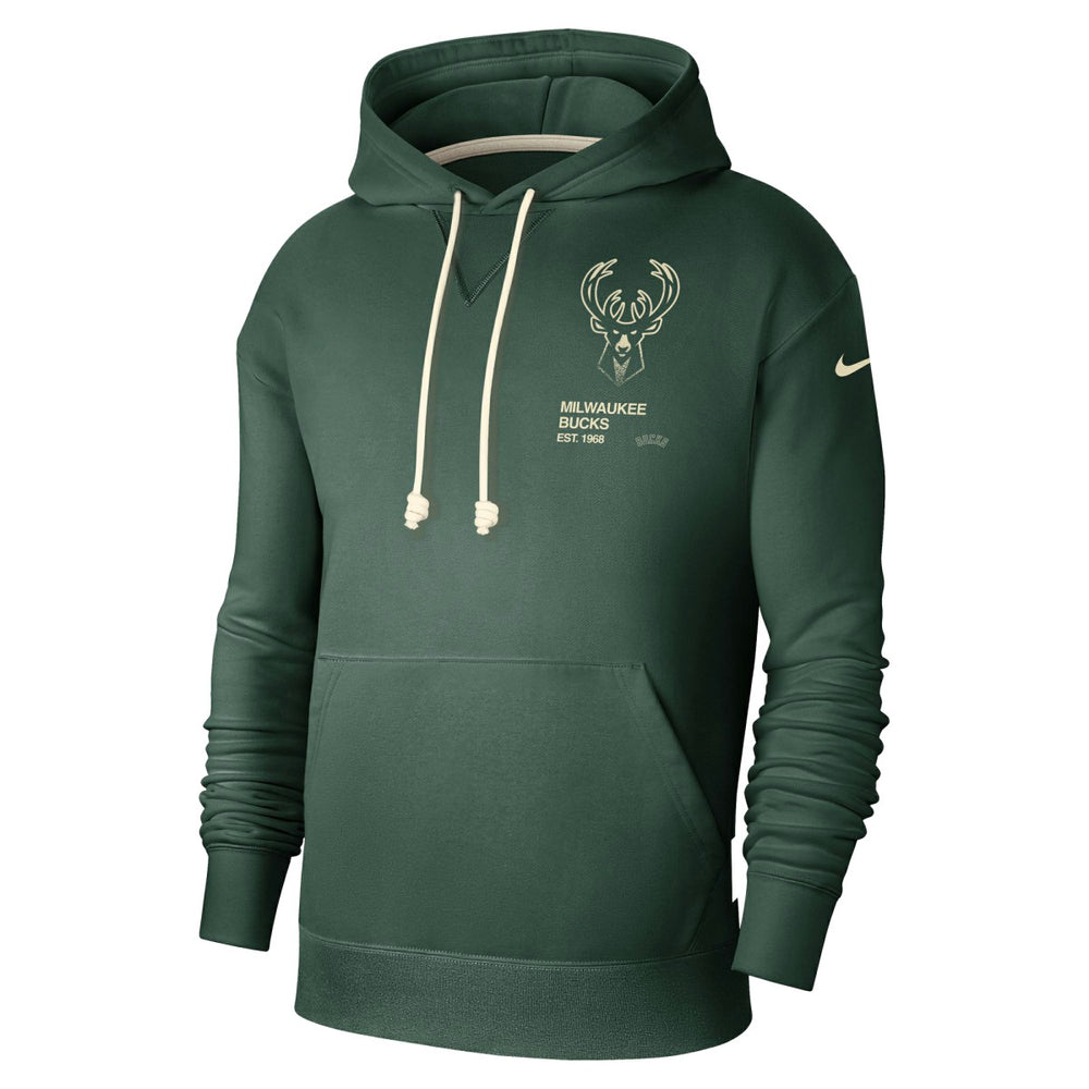 Nike Milwaukee Bucks Courtside Standard Issue Premium Performance Pullover Hoodie