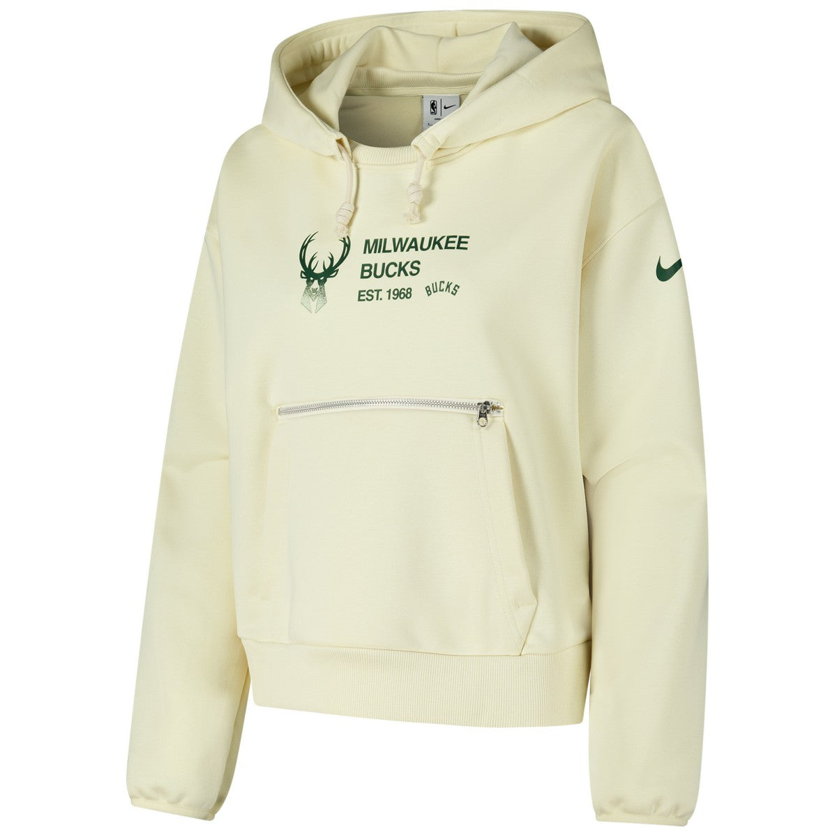 Nike Milwaukee Bucks Women's Courtside Standard Issue Performance Pullover Hoodie