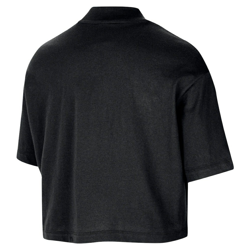Nike Chicago Bulls Women's Courtside Mock Neck Loose Fit Cropped T-Shirt sale