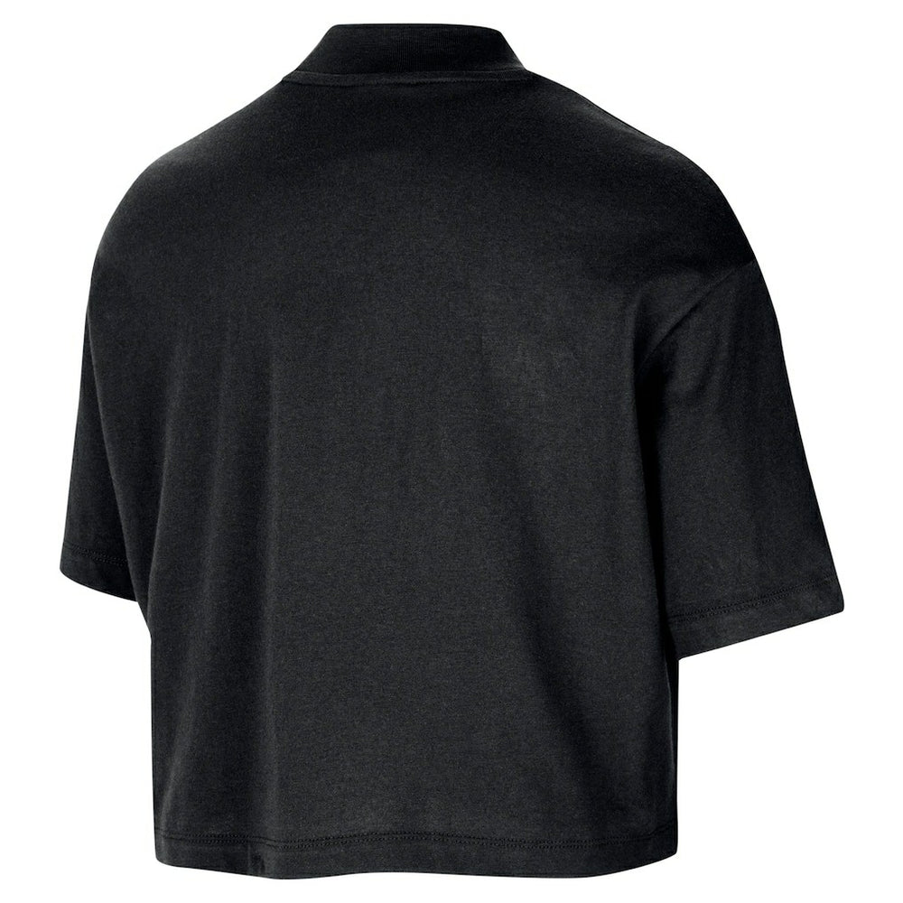 Nike Chicago Bulls Women's Courtside Mock Neck Loose Fit Cropped T-Shirt sale