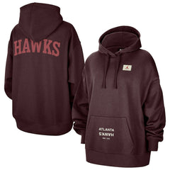 Atlanta Hawks Jordan Brand Women's Courtside Statement Edition Oversize Pullover Hoodie