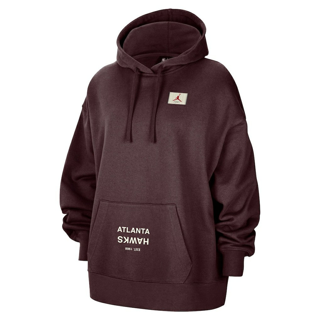 Atlanta Hawks Jordan Brand Women's Courtside Statement Edition Oversize Pullover Hoodie