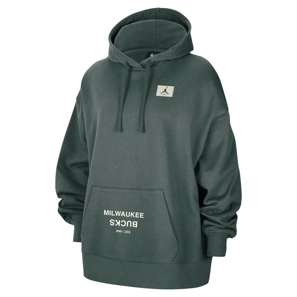 Milwaukee Bucks Jordan Brand Women's Courtside Statement Edition Oversize Pullover Hoodie