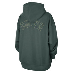 Milwaukee Bucks Jordan Brand Women's Courtside Statement Edition Oversize Pullover Hoodie