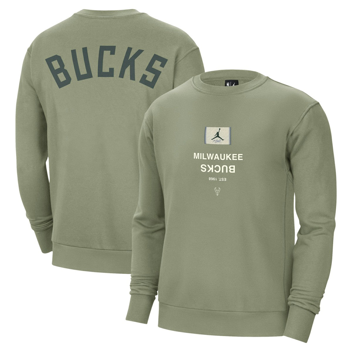 Milwaukee Bucks Jordan Brand Courtside Statement Edition Heavyweight Pullover Sweatshirt