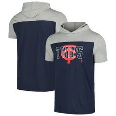 Navy Minnesota Twins New Era Active Brushed Hoodie T-Shirt