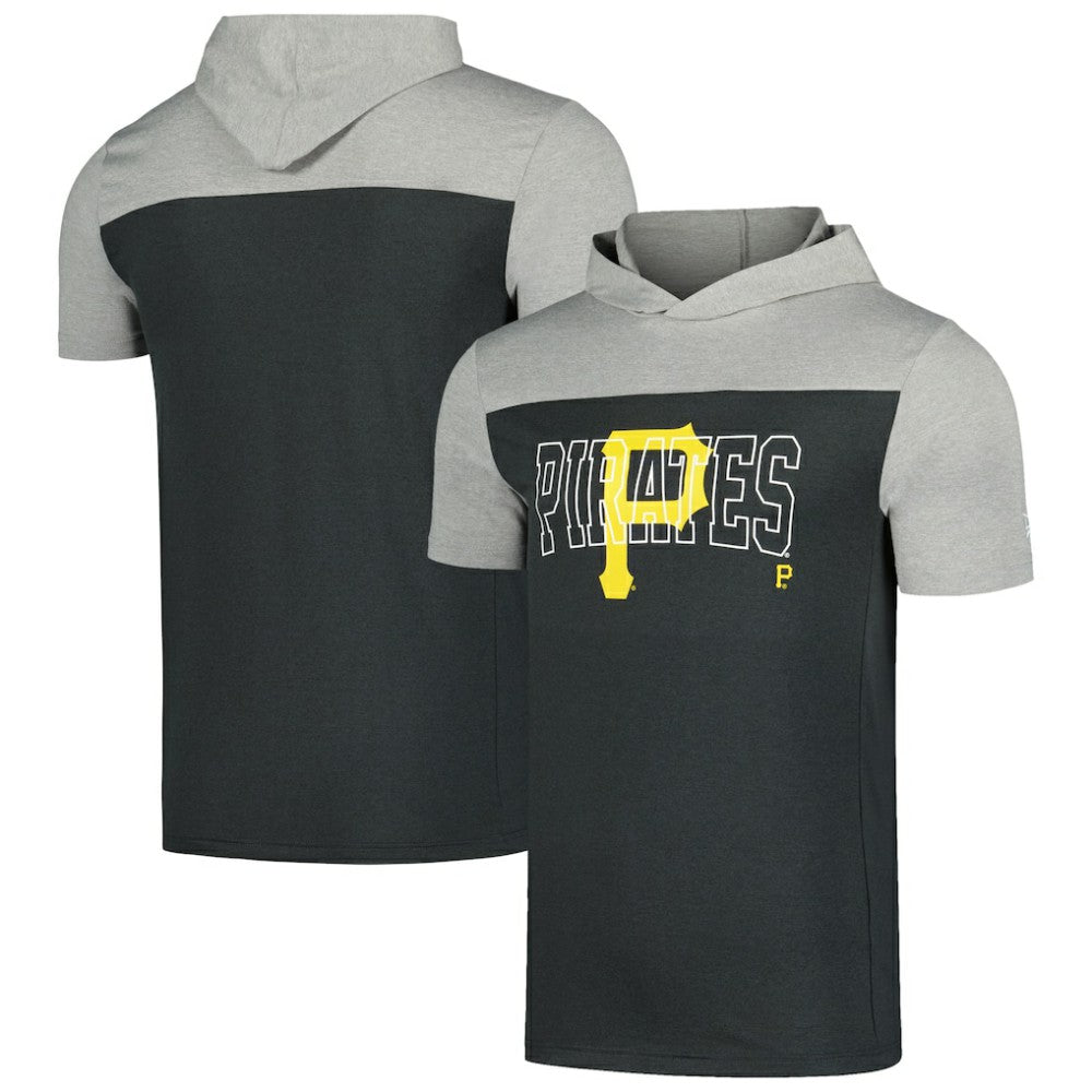 Black Pittsburgh Pirates New Era Active Brushed Hoodie T-Shirt