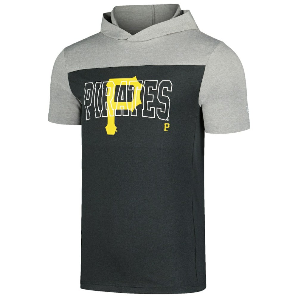 Black Pittsburgh Pirates New Era Active Brushed Hoodie T-Shirt