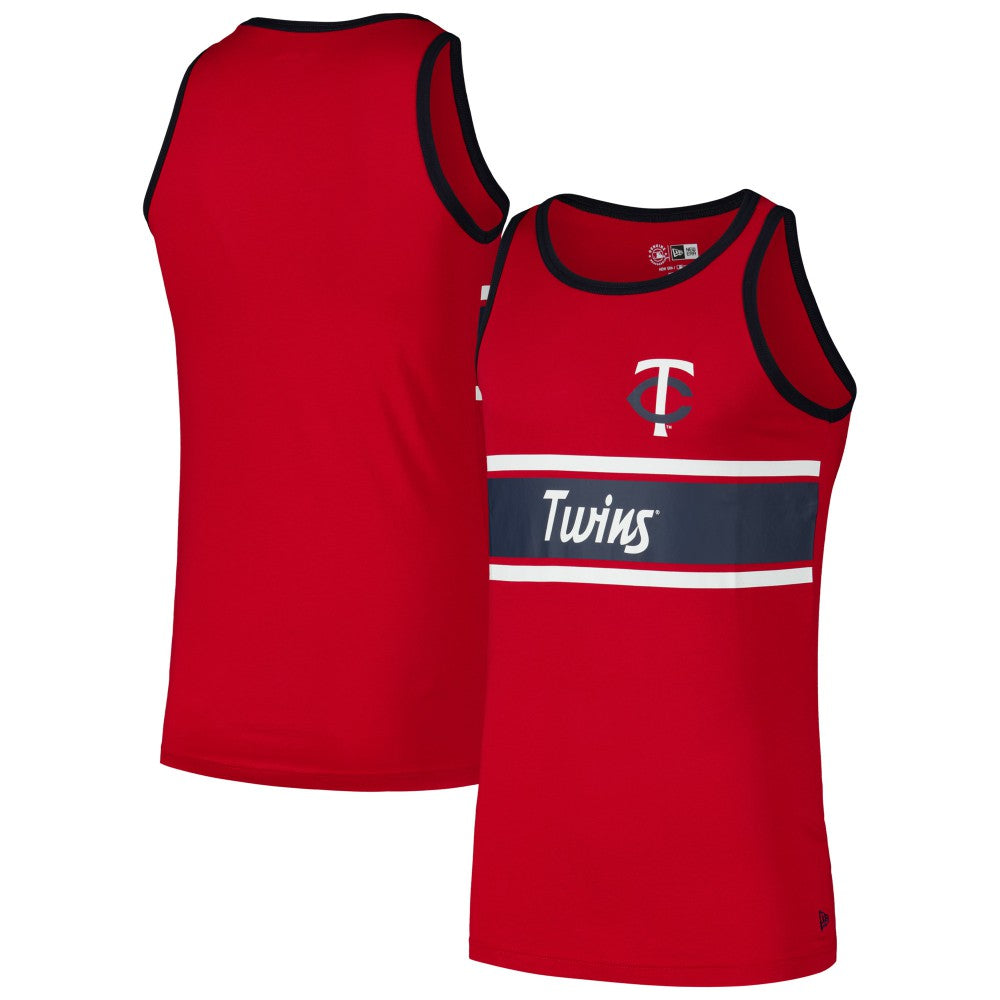 Red Minnesota Twins New Era Jersey Ringer Tank Top