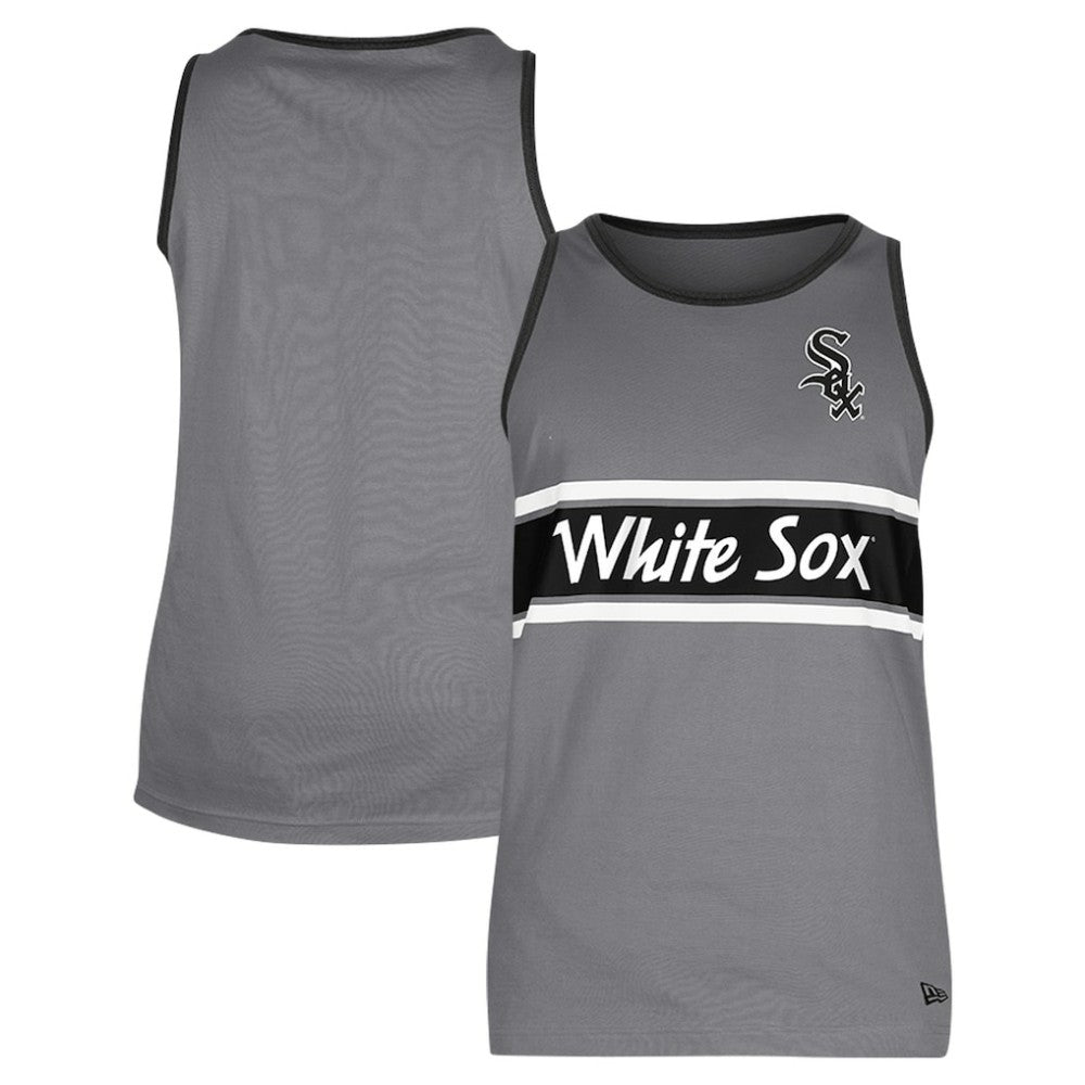 Gray Chicago White Sox New Era Jersey Ringer Tank Top