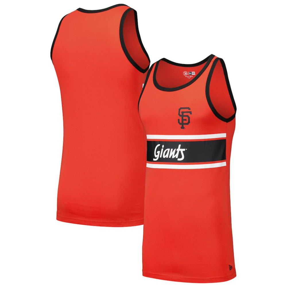 Orange San Francisco Giants New Era Jersey Ringer Tank Top