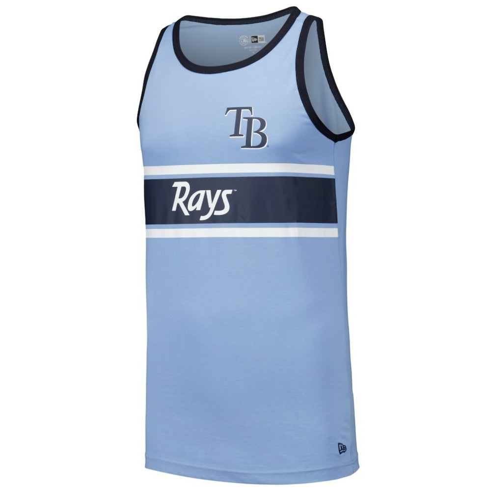 Light Blue Tampa Bay Rays New Era Jersey Ringer Tank Top