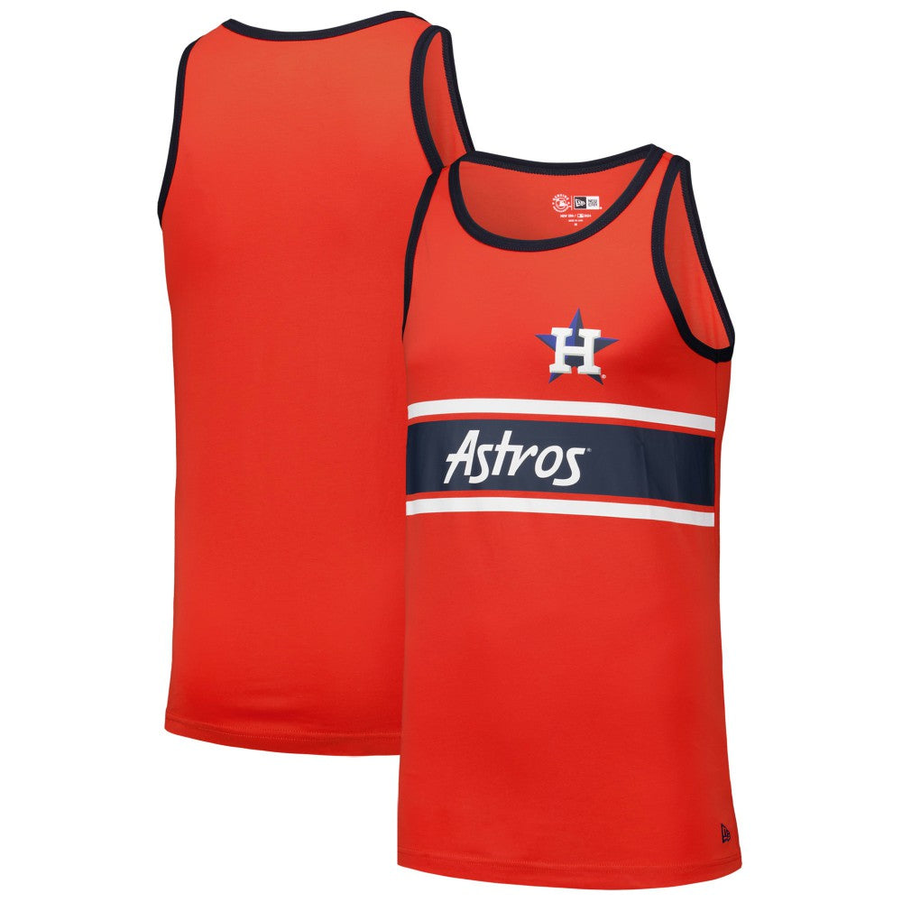 Orange Houston Astros New Era Jersey Ringer Tank Top