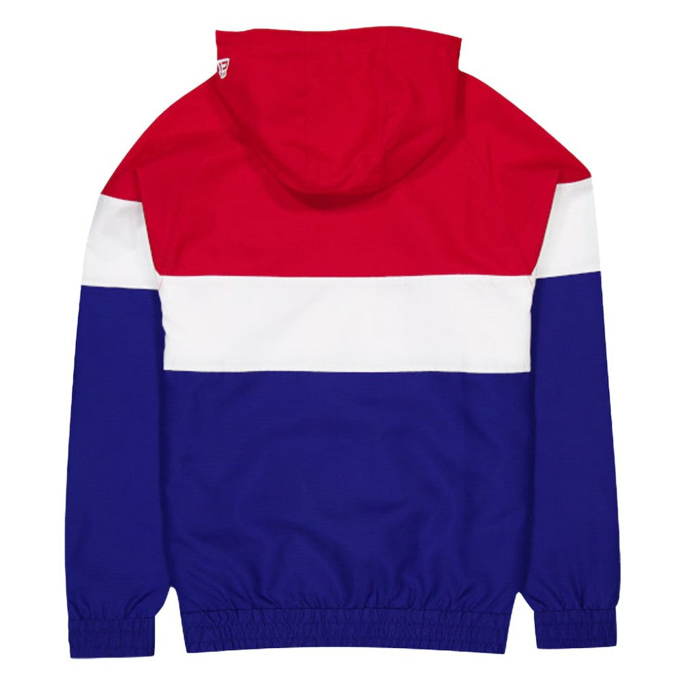Blue Atlanta Braves New Era Ripstop Raglan Quarter-Zip Hoodie Windbreaker Jacket