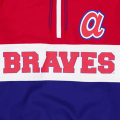 Blue Atlanta Braves New Era Ripstop Raglan Quarter-Zip Hoodie Windbreaker Jacket