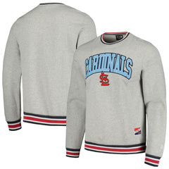 Heather Gray St. Louis Cardinals New Era Throwback Classic Pullover Sweatshirt