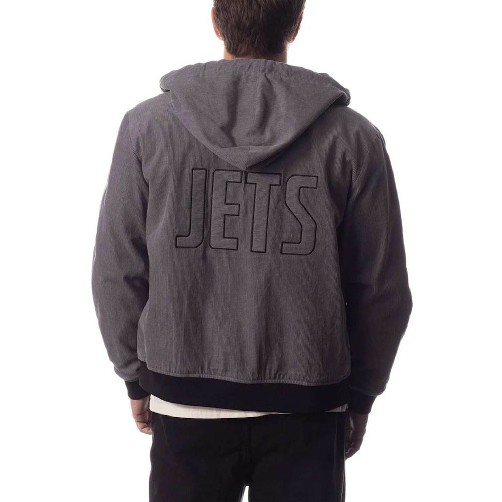 The Wild Collective Corduroy Bomber Full-Zip Jacket - New York Jets Jackets