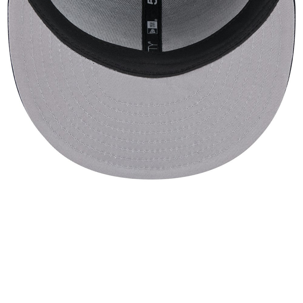 Navy Miami Marlins New Era White Logo 59FIFTY Fitted Hat