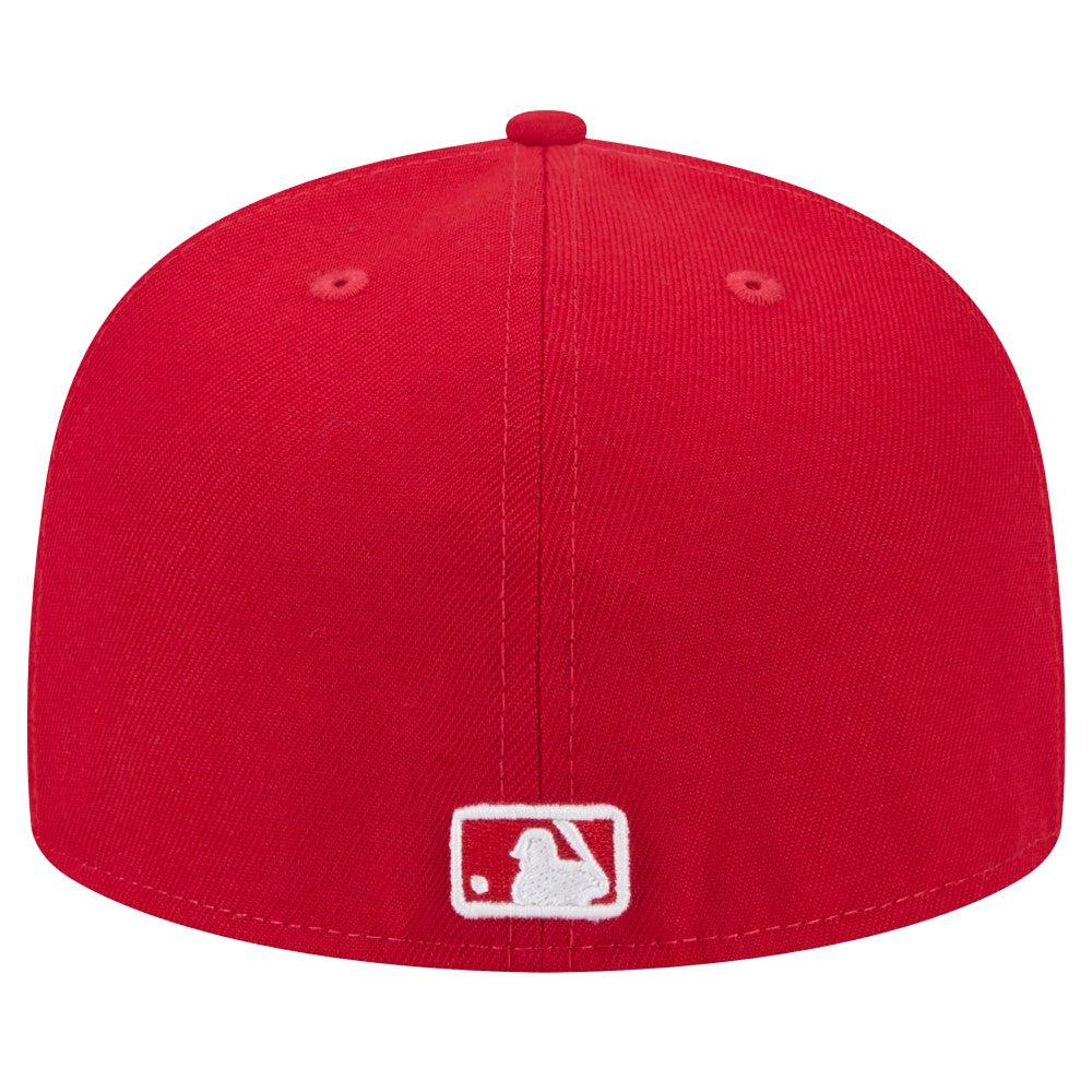 Red Miami Marlins New Era White Logo 59FIFTY Fitted Hat