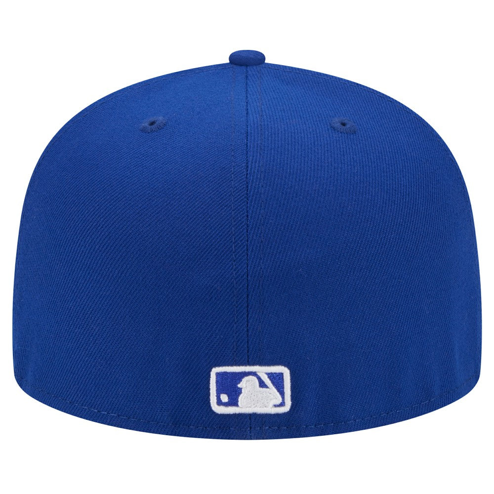 Royal Miami Marlins New Era White Logo 59FIFTY Fitted Hat